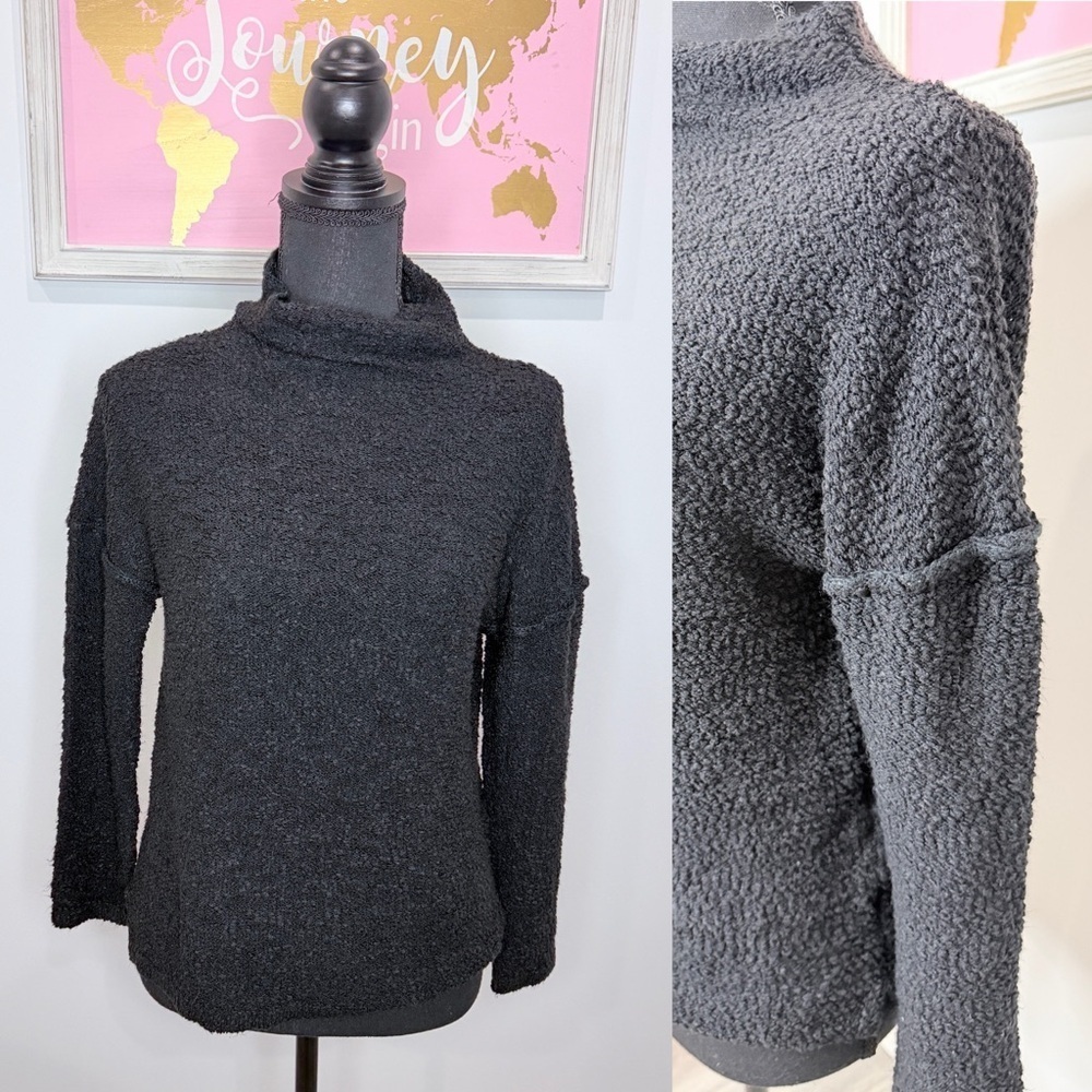 Mellody Black Cowl Neck Sweater